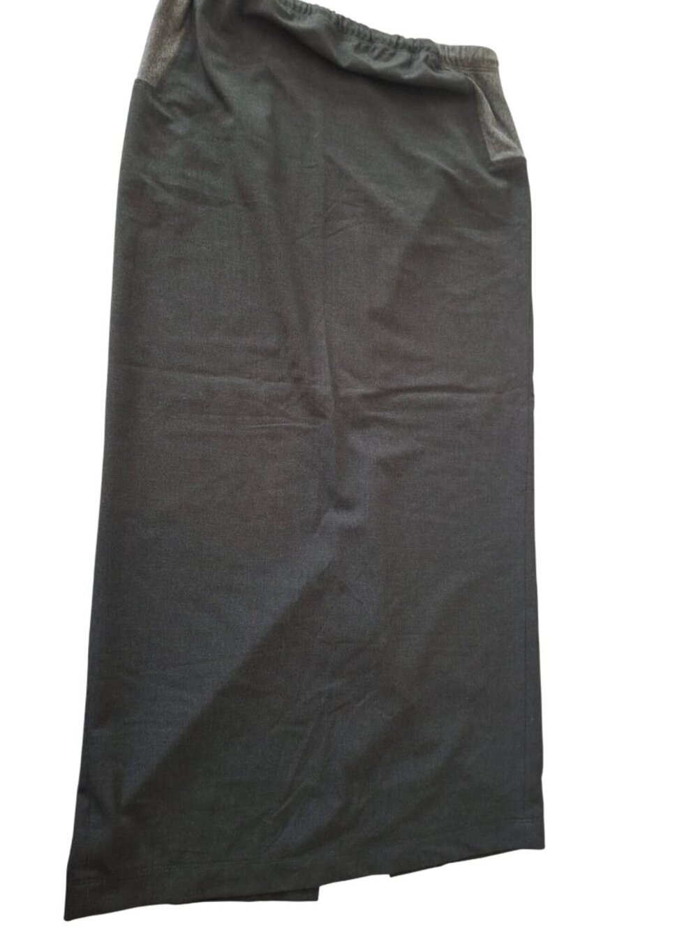 Mimi Maternity Skirt M Black Split Hem Quiet Luxury Minimalist Stretch Chic